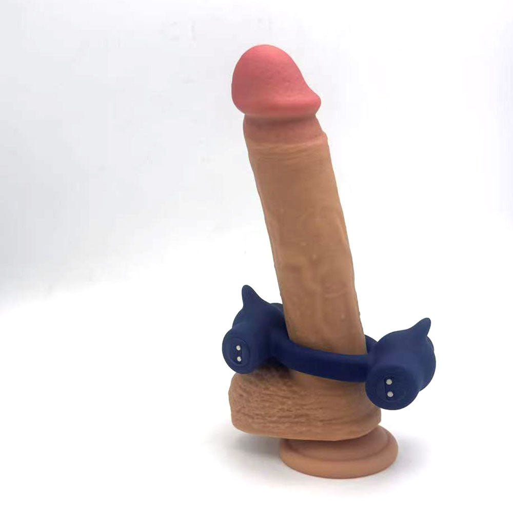 Maia Ronan Blue Dual Vibrating USB Rechargeable Cock Ring - COCK RINGS