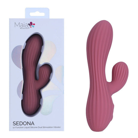Maia Sedona Purple 15.2 Cm Usb Rechargeable Dual Clitoral Vibrator - VIBRATORS
