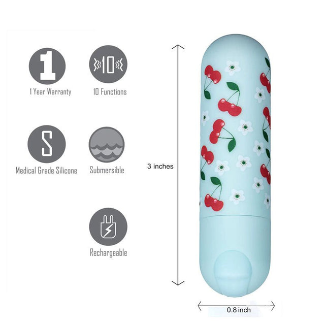 Maia Sherri - Baby Blue 7.6 cm USB Rechargeable Bullet - BULLETS & EGGS