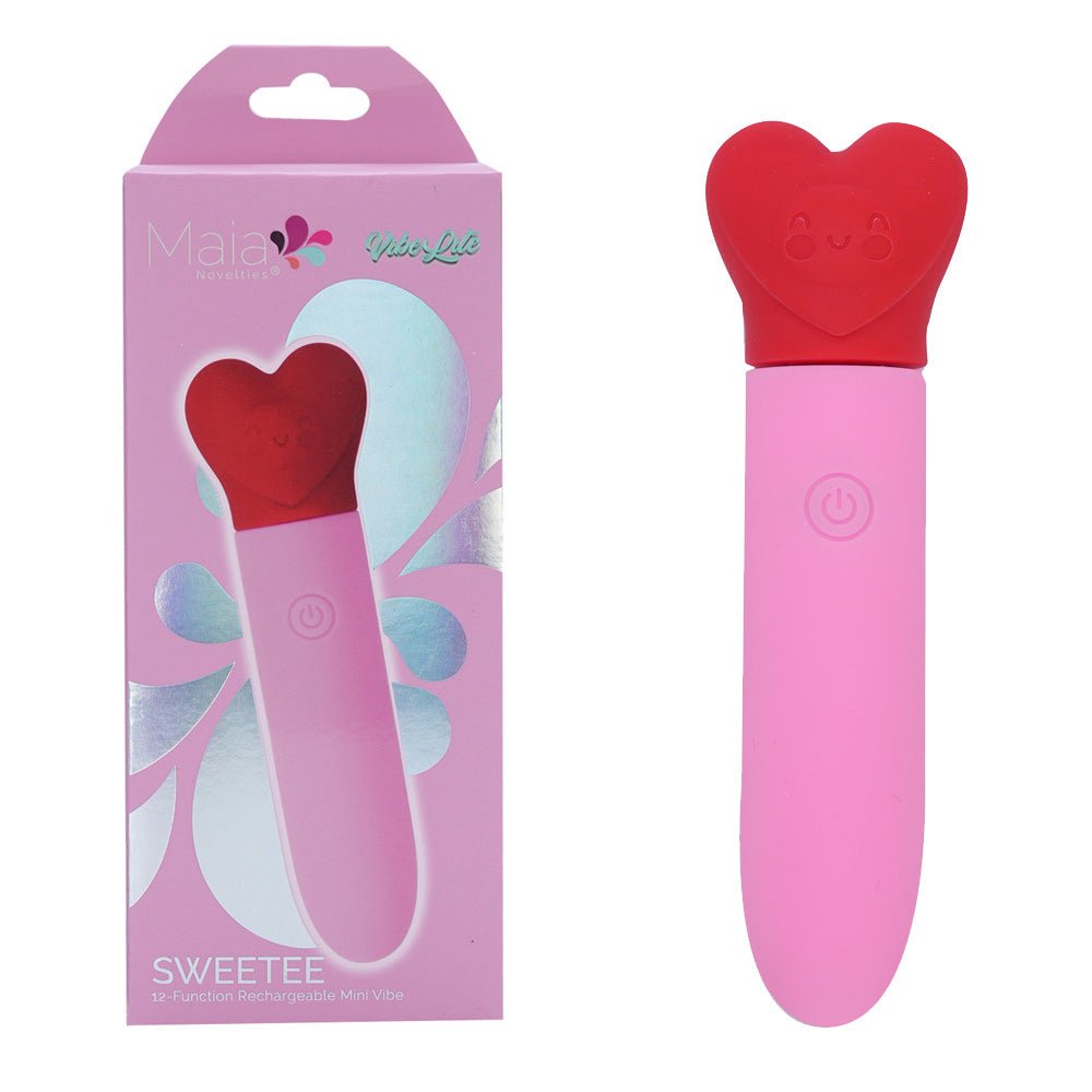 Maia SWEETEE USB Rechargeable Pink Red Bullet Vibrator 11.1 Cm - BULLETS & EGGS