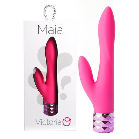 Maia Victoria - Pink 15.2 cm USB Rechargeable Rabbit Vibrator - VIBRATORS - RABBIT