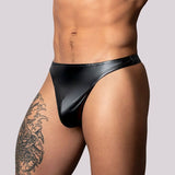 Male Power Liquid Onyx 2.0 Wet Look Thong - Lingerie