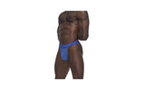 Male Power Sexagon Micro V Thong Blue - Lingerie