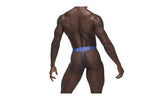 Male Power Sexagon Micro V Thong Blue - Lingerie