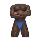 Male Power Sexagon Micro V Thong Blue - Lingerie