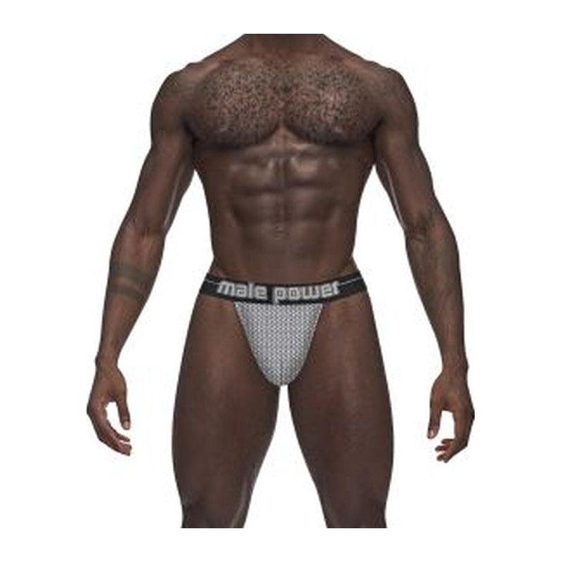 Male Power Sexagon Micro V Thong Grey - Naughty by Nature Adult Store