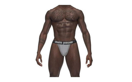 Male Power Sexagon Micro V Thong Grey - Naughty by Nature Adult Store