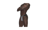 Male Power Sexagon Strappy Ring Jock Grey - Lingerie