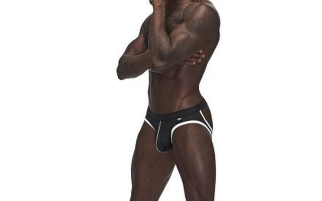 Male Power Sport Mesh Jock Black - Lingerie