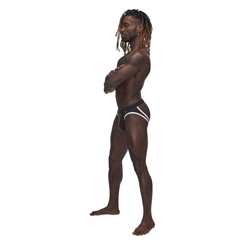Male Power Sport Mesh Jock Black - Lingerie