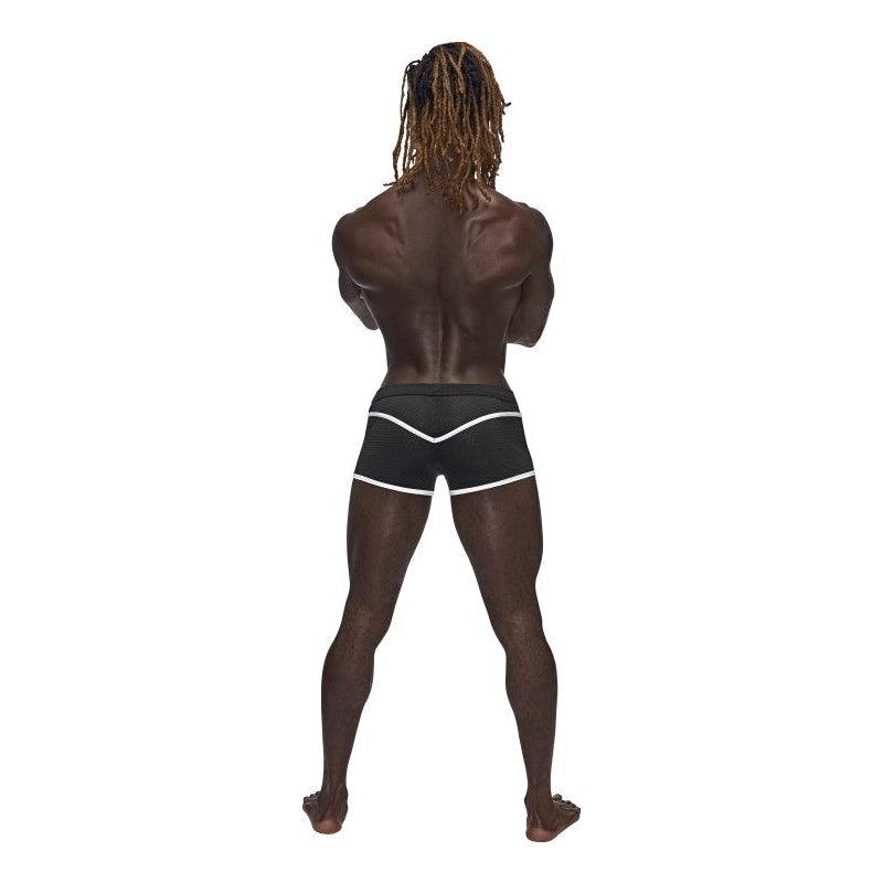 Male Power Sport Mesh Mini Short Black - Lingerie