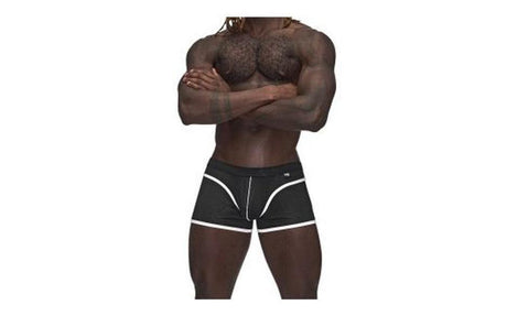 Male Power Sport Mesh Mini Short Black - Lingerie