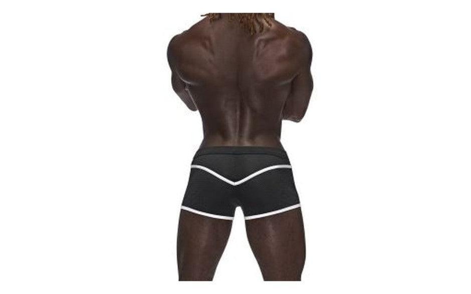 Male Power Sport Mesh Mini Short Black - Lingerie