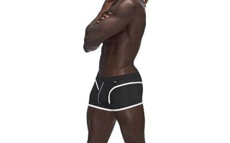 Male Power Sport Mesh Mini Short Black - Lingerie