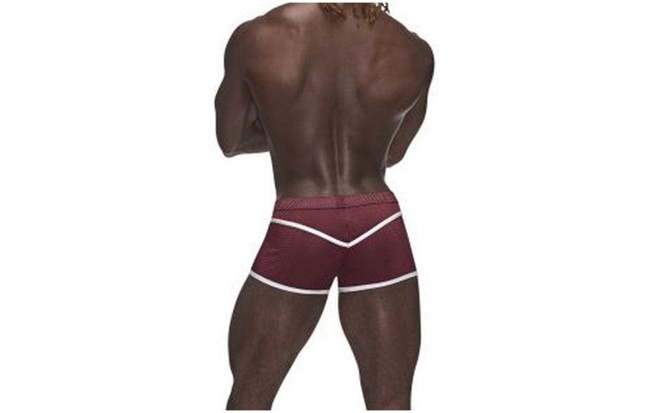 Male Power Sport Mesh Mini Short Burgundy - Naughty by Nature Adult Store