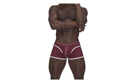 Male Power Sport Mesh Mini Short Burgundy - Lingerie