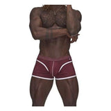 Male Power Sport Mesh Mini Short Burgundy - Lingerie