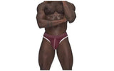 Male Power Sport Mesh Thong Burgundy - Lingerie
