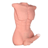 Male Sex Doll Torso With 8 Inch Dildo Muscular Abs Realistic TPE - Sex Doll