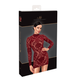 Masquerade Open Back Mini Dress Burgundy - Lingerie