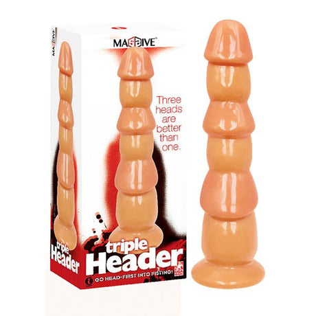 Massive Triple Header - Flesh 3 Dick Head Dildo - DONGS