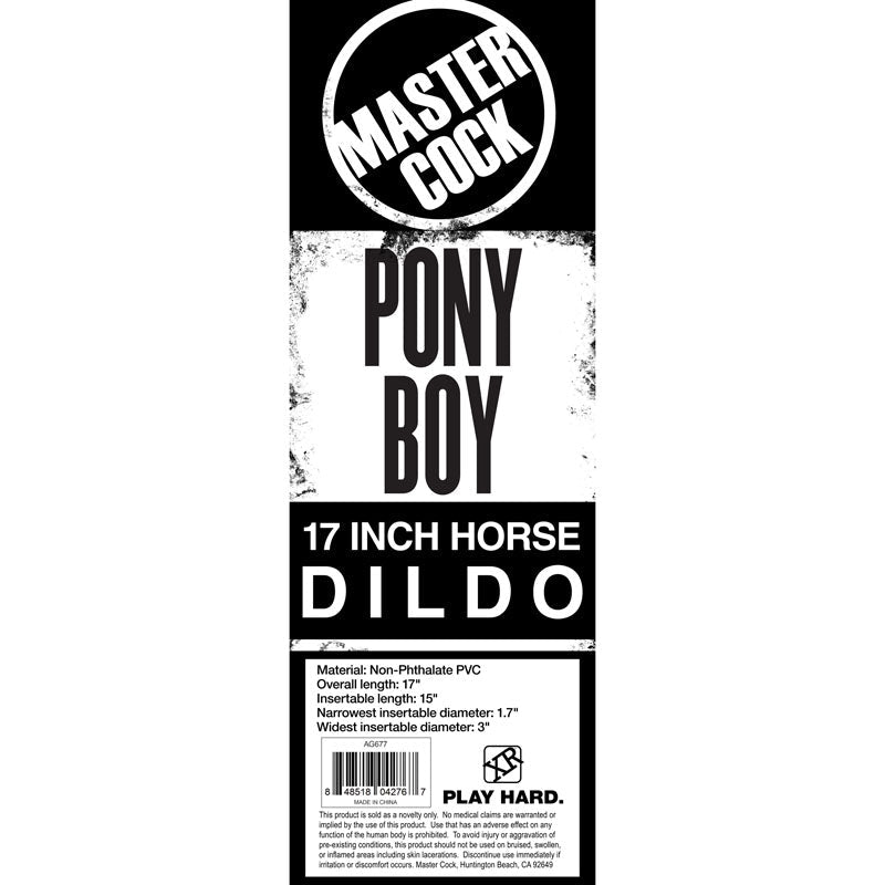Master Cock Pony Boy - Black 43 cm (17'') Horse Dong - DONGS