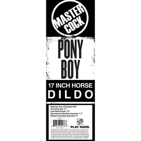 Master Cock Pony Boy - Black 43 cm (17'') Horse Dong - DONGS
