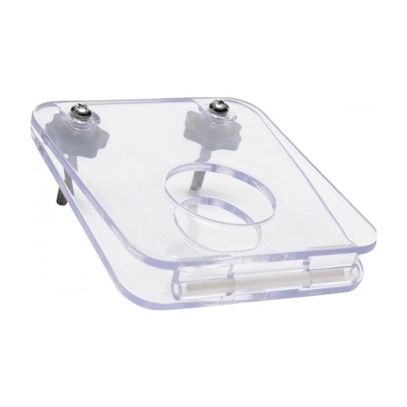 Master Series Clear Acrylic Cock and Ball Crusher – Adjustable Pressure - Adult Toys