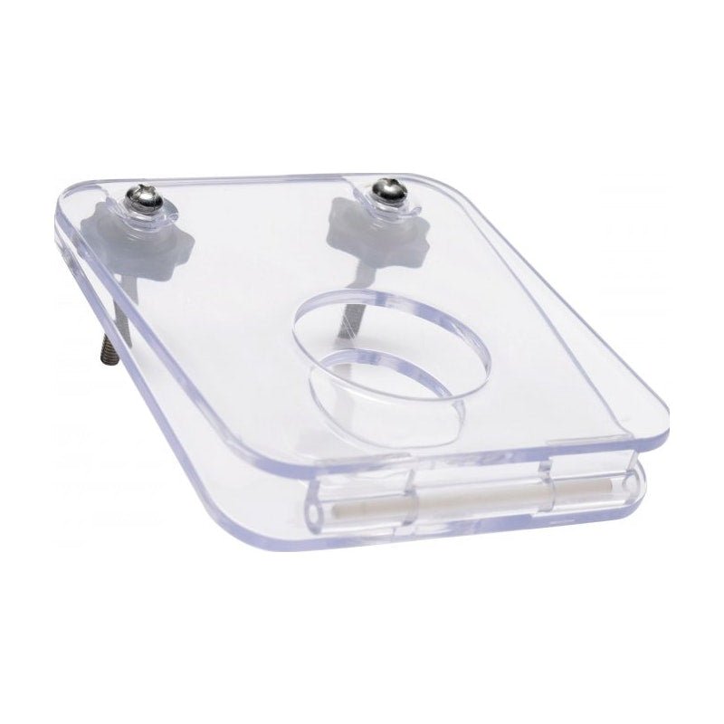 Master Series Clear Acrylic Cock and Ball Crusher – Adjustable Pressure - Adult Toys