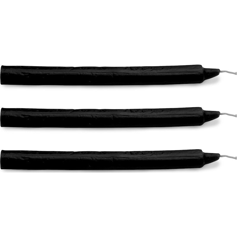 Master Series Low Temp Drip Candles - Black Paraffin Wax - 3 Pack - Adult Toys