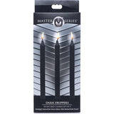 Master Series Low Temp Drip Candles - Black Paraffin Wax - 3 Pack - Adult Toys