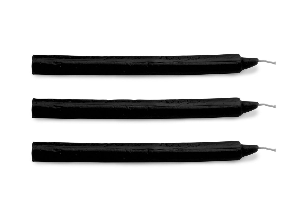 Master Series Low Temp Drip Candles - Black Paraffin Wax - 3 Pack - Adult Toys