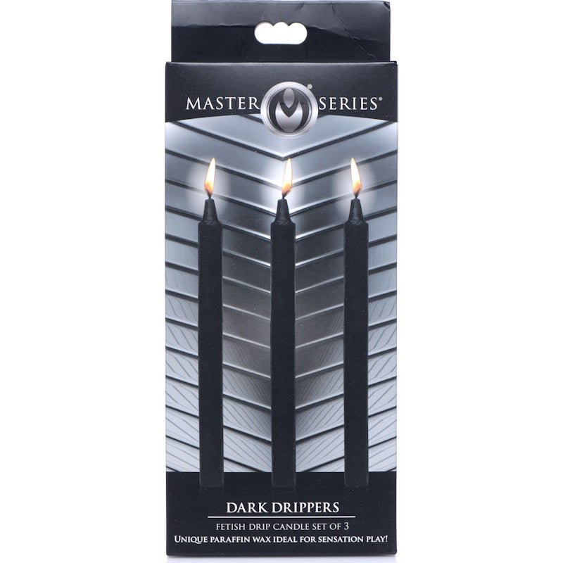 Master Series Low Temp Drip Candles - Black Paraffin Wax - 3 Pack - Adult Toys