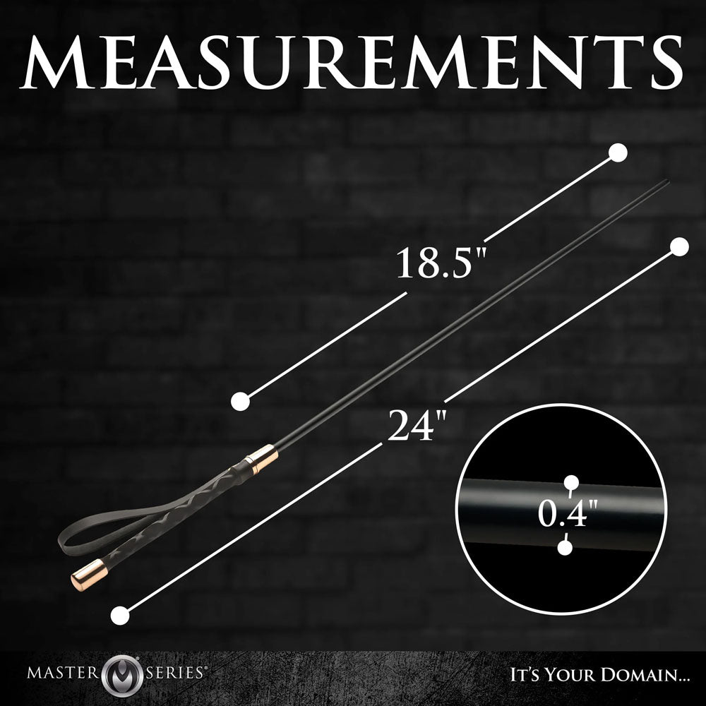 Master Series Sinful Impact Cane - Black Plastic Cane Whip - BONDAGE - TOYS