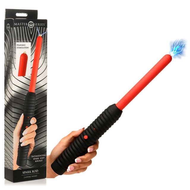 Master Series Spark Rod - Black/Red Zapping e - Wand - E - STIM TOYS