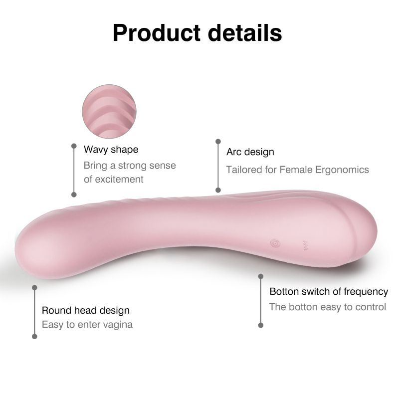Maya Curve Silicone Vibrator Pink - Adult Toys