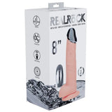 Metal Head Dildo Flesh 8 Inch Vibrating With Wireless Remote - DONGS