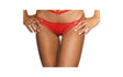 Microfiber and Lace G-String with Studs Red - Naughty by Nature Adult Store