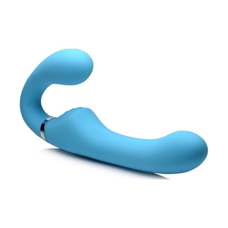 Mighty Rider 10X Strapless Strap - On Blue w Remote - Adult Toys