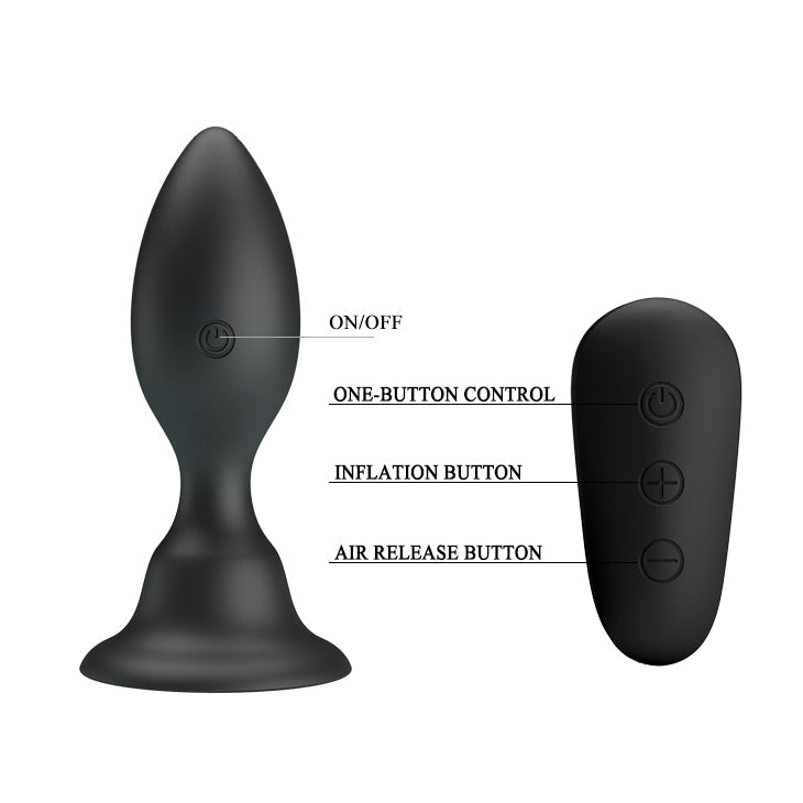 MR PLAY Vibrating Anal Plug - 10.8 cm Rechargeable with Remote - ANAL TOYS