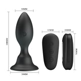 MR PLAY Vibrating Anal Plug - 10.8 cm Rechargeable with Remote - ANAL TOYS