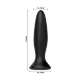MR PLAY Vibrating Anal Plug - Black 12.8 cm - ANAL TOYS
