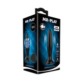 MR PLAY Vibrating Anal Plug - Black 12.8 cm - ANAL TOYS