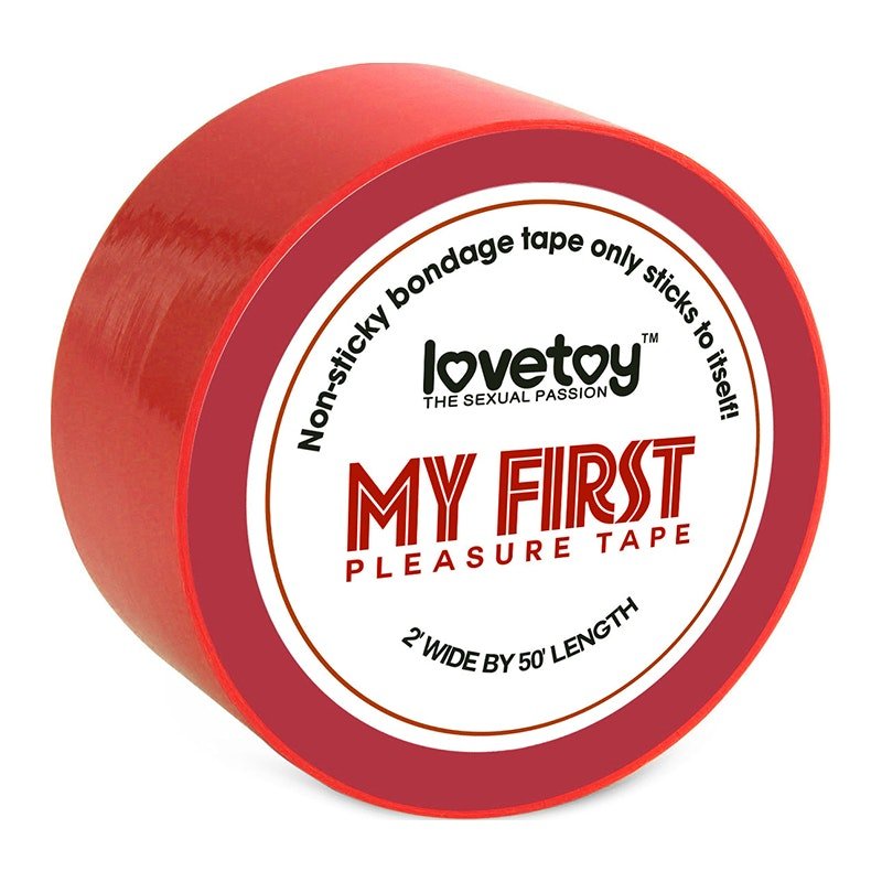 My First Non - Sticky Bondage Tape Red - Adult Toys
