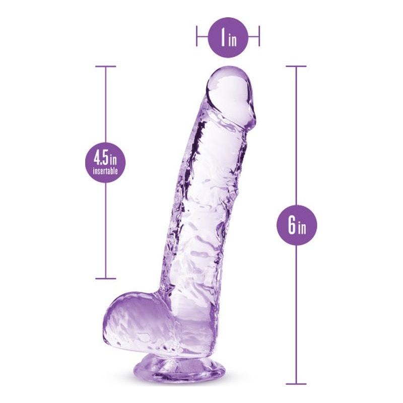 Naturally Yours 6" Crystaline Dildo Amethyst - Naughty by Nature Adult Store