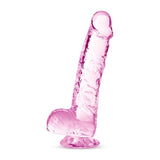 Naturally Yours 6" Crystaline Dildo Rose - Naughty by Nature Adult Store