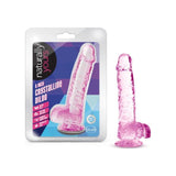 Naturally Yours 6" Crystaline Dildo Rose - Naughty by Nature Adult Store