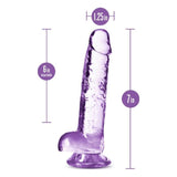 Naturally Yours 7" Crystaline Dildo Amethyst - Naughty by Nature Adult Store