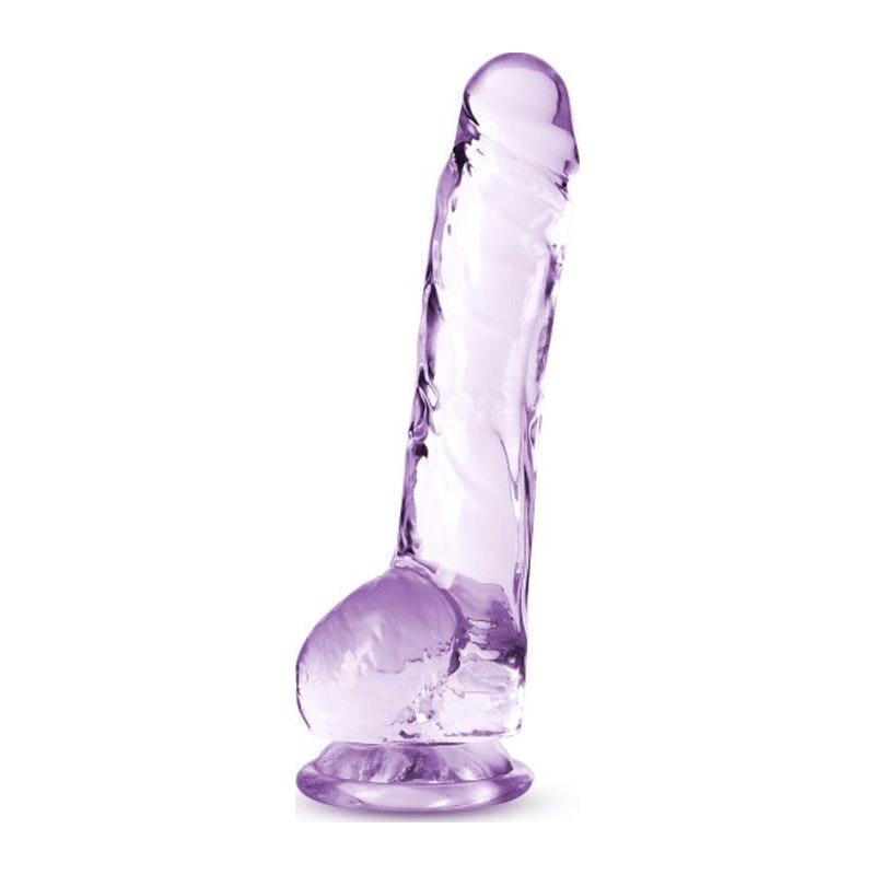Naturally Yours 8" Crystaline Dildo Amethyst - Adult Toys