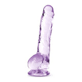 Naturally Yours 8" Crystaline Dildo Amethyst - Adult Toys